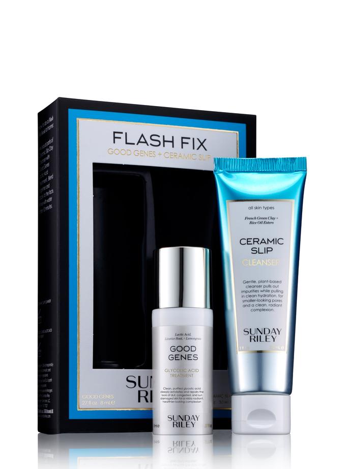 Sunday Riley Flash Fix Good Genes and Ceramic Slip Kit (Glycolic Acid Version) On Sale