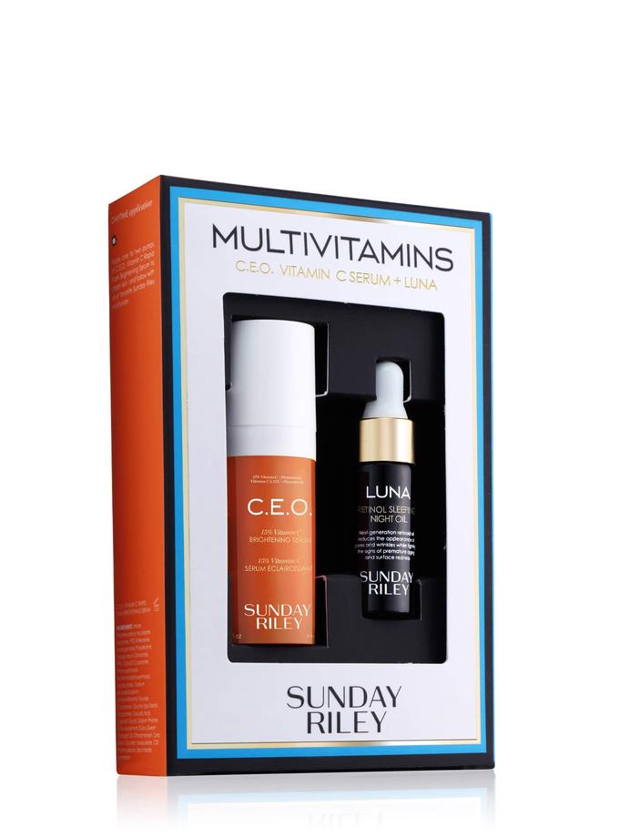 Sunday Riley Multivitamins C.E.O. Vitamin C Serum and Luna Kit On Sale