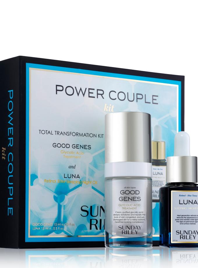 Sunday Riley Power Couple Total Transformation Kit- Glycolic Acid Version On Sale